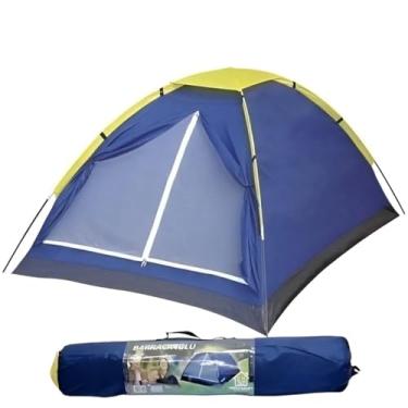 Imagem de Barraca de Camping Home Utilidades iglufy tipo iglu para 4 pessoas poliester impermeabilidade 300 mm com mosquiteiro e bolsa de transporte azul
