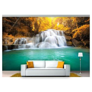 Imagem de Papel De Parede Cachoeira Natureza Outono 3D Nch170 - Você Decora