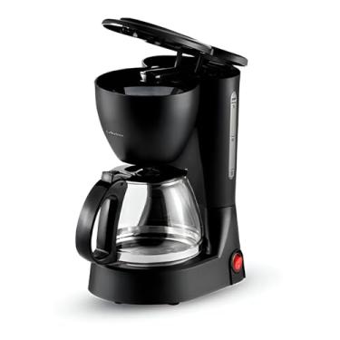Imagem de Cafeteira Elétrica Automática, 15 Xícaras, Jarra de Vidro, Preto, Sistema Corta-Pingos, 650W, 110V, Base Aquecedora, Dimensões 24,7x16x21cm