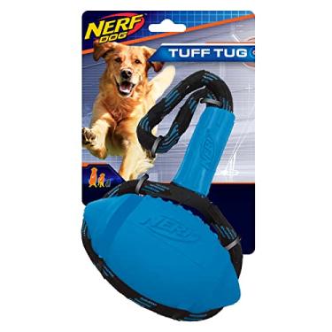 Imagem de Nerf Dog Brinquedo de puxar Infinity para cães, leve, durável e resistente à água, 30,5 cm, para raças médias/grandes, unidade única, azul