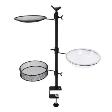Imagem de YOUTHINK Alimentador de Pássaros de Plataforma, Alimentador de Pássaros de Aço Carbono para Varanda Externa Com Três Bandejas para Atrair de Jardim e Fácil Limpeza