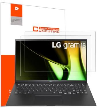 Imagem de YINOVEEN Pacote com 2 protetores de tela antirreflexo de 39.6 cm para LG gram 15 (modelo: laptop 15Z95P/ 15Z95N/ 15U70P/15Z90P/15Z90N/ 15Z90Q/ 15Z90R-P), filtro de redução de tensão ocular