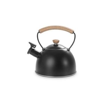 Imagem de Chaleira com Indução e Apito Brinox Roma Vintage 1,3 Litros Preto Preto