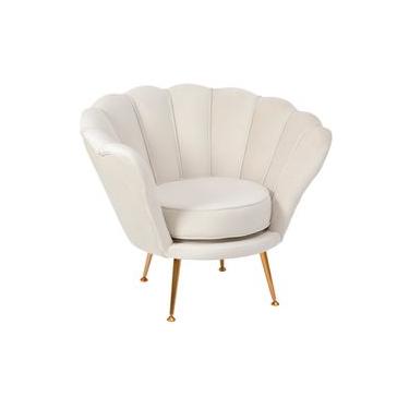 Imagem de Poltrona em Veludo Pétala Off White - Westwing Collection Off White