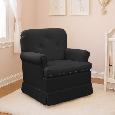 Imagem de Poltrona De Amamentação Base Balanço Lígia Sintético E03 - D'rossi Cor Preto