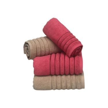 Imagem de Jogo Toalhas de Toalhas 4 peças Banho e Rosto Orfeu Felpuda Luxo Grand