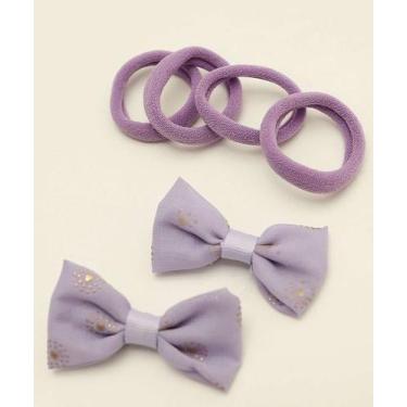 Imagem de Kit 6 Peças Presilhas E Elásticos De Cabelo Infantil M-87462 - MARISA,