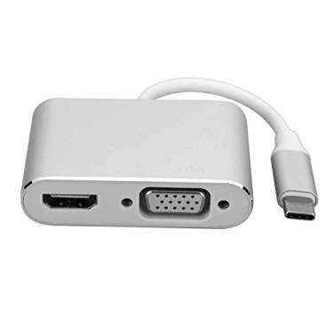 Imagem de SUNGOOYUE Adaptador de Hub Tipo C, 4K VGA DisplayPort, Construção Em Liga de Alumínio, Conversor de Vídeo Multiportas para Casa e Escritório (#11)