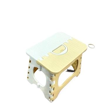 Imagem de Banqueta Banquinho Dobrável Resistente Para Viagem(amarelo,1 UNIDADE)