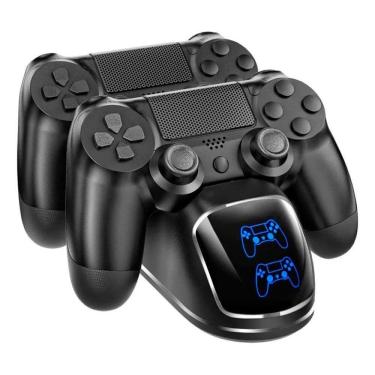 Imagem de 2X Base Carregador Para Controle Ps4/Slim/Pro Com Suporte Do