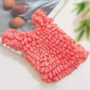 Imagem de Bolsa de abacaxi divertida em forma de fruta tropical perfeita para festas de verão na praia viagem elegante bolsa novidade para mulheres (rosa vermelho)