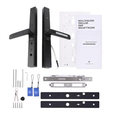 Imagem de Garosa Fechadura de Porta de Entrada Sem Chave, Fechadura Inteligente Com Sensor de Impressão Digital, Código de Teclado, Controle por Aplicativo TY WiFi para Porta Frontal, Casa, (Preto)