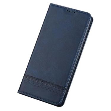 Imagem de LYJSMGZ Capa flip para Huawei Honor Magic 8 Pro/Magic 8, suporte de cartão, capa fina, fosca, anti-impressão digital, à prova de choque, azul, Majic 8