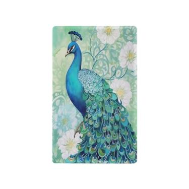 Imagem de Wassud Placa de cobertura de interruptor de luz padrão pavão aquarela, 1 capa de tomada em branco placa de parede decorativa decoração de casa sala de estar quarto