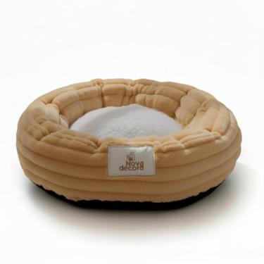 Imagem de Cama Para Cachorro e Gato Pequeno Ninho Nuvem Caminha Pet Luxo Confortável 50cm - Novadecora (Latte)