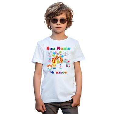 Imagem de Camiseta Circo Festa e Alegria Camisa Personalizada Blusa Infantil e J