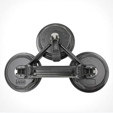 Imagem de Ventosa Tripla de Alta Sucção – Capacidade 150kg – 3 Ventosas em Linha para Transporte Seguro de Vidros, Espelhos e Chapas Lisas – Ferramenta Profissional