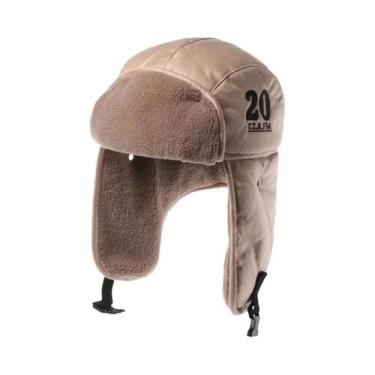 Imagem de Chapéu Bomber de Inverno Masculino - Pele Sintética, Quente e à Prova 