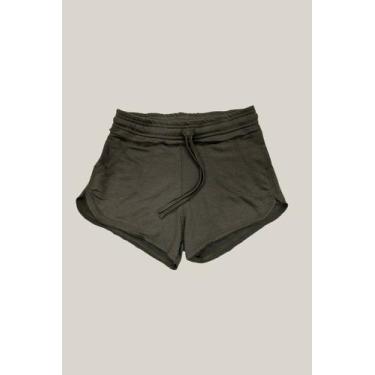 Imagem de Shorts Moletom Feminino WSS Brasil Basic, PP, Verde
