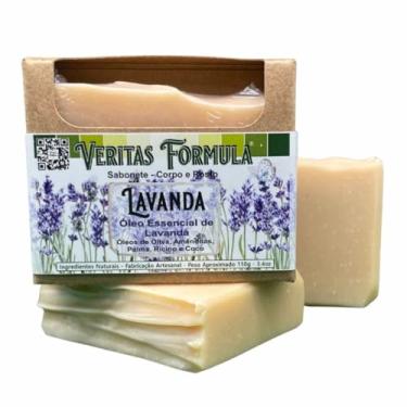Imagem de Sabonete Artesanal de Lavanda – Com Óleos Vegetais Nobres, Óleo Essencial de Lavanda e Argila Rosa – Calmante, Hidratante e Relaxante – 110g