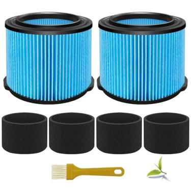 Imagem de LVJUSEN Filtro de substituição VF3500 para aspirador de pó fino Ridgid de 4 galões, filtro de poeira fino 26643 para aspiradores portáteis secos úmidos de 3/4/4,5 galões, substitui WD40700, WD30500