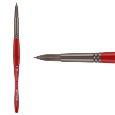 Imagem de Pincel Borciani Bonazzi Unico Silver Synthetic Series 810, redondo 20 - pincel de cabo médio feito à mão na Itália, sem crueldade, acrílico, óleo, aquarela, precisão elástica