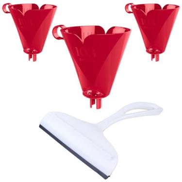 Imagem de Kit 2 Rodo de pia Branco e 3 Suporte de Café 103 Vermelho