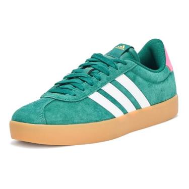 Imagem de adidas Tênis feminino VL Court 3.0, Verde universitário/branco/pulso magenta, 36