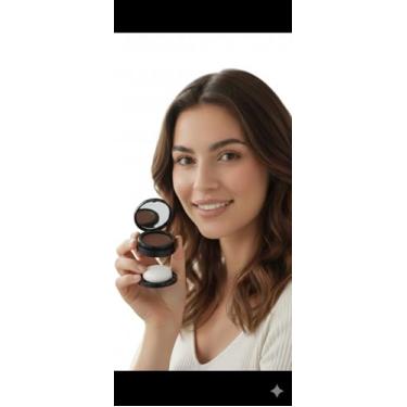 Imagem de Pó Capilar Para Cabelo — Cobre Falhas, Dá Volume Imediato, Efeito Natural & Resistente à Água! Cor Castanho Escuro!"