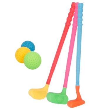Imagem de Tacos de golfe infantis, jogos de golfe para crianças com bolas | Equipamento esportivo educacional portátil para aprendizado familiar, uso ao ar livre, quintal, jardim interno