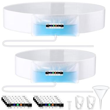 Imagem de Kit completo de teste de urina, cinto oculto de armazenamento de urina de 86 cm com bolsa de amostra de 85 g, kit de teste de mictório portátil com 10 tiras de temperatura, 1 funil de silicone, 2