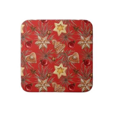 Imagem de Ladrilho Decorativo de Cerâmica Natalino com Estampa em Aquarela