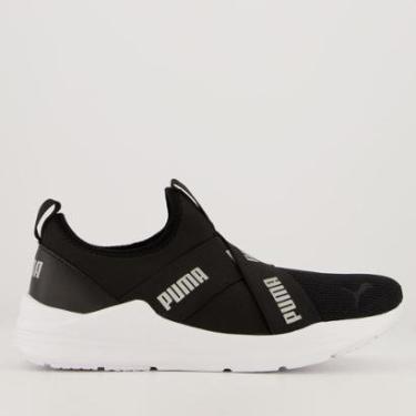 Imagem de Tênis Puma Wired Run Slip-On Wns BDP Feminino Preto e Branco-Feminino