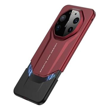 Imagem de HAOMRIYL Capa à prova de choque para Huawei Mate 80 RS/80 Pro/80, capa fina de PC colorida de emenda para lente de câmera completa proteção antiqueda, vermelha, 80