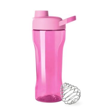 Imagem de Simple Modern Coqueteleira de proteína de plástico Rally com bola | Copo à prova de vazamento de 680 g para shakes de proteína, misturas, eletrólitos, pré-treino | Mistura de frutas do dragão