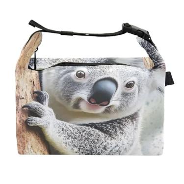Imagem de TSENQUE Lancheira personalizada fofa com urso coala pendurada animal para adultos e mulheres lancheira isolada portátil personalizada para trabalho