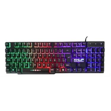 Imagem de Teclado Gamer Semi-Mecânico Knup KP-2043A com LED RGB e Anti-Ghosting