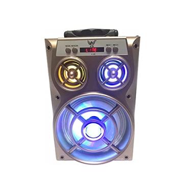 Imagem de Caixa De Som Portátil 15W Bluetooth A-28 FM USB Micro SD LED… (Marrom)