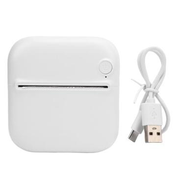 Imagem de GOTOTOP Mini Impressora Térmica Suporta Controle de Aplicativos, Impressora Estudantil Sem Tinta para Casa para Casa, Escritório, Escola, Pequenas Empresas, Branco, 8x8x4cm