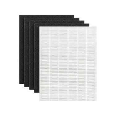 Imagem de Nispira Conjunto de filtros de substituição D480 compatível com purificador de ar Winix D480, substitui a peça 1712-0100-00, inclui 1 filtro HEPA e 4 filtros de carbono, 1 conjunto
