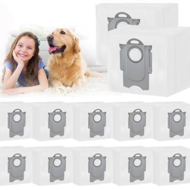 Imagem de Pacote com 12 sacos de substituição para Roborock S8 Pro Ultra, S8+, Q7 Max+, Q8 Max+, Q5 Max+, Q5+, Q5 Pro+, S7 Max Ultra, S7 MaxV Ultra, Q7+ Robot Aspirador, Saco descartável de grande capacidade de