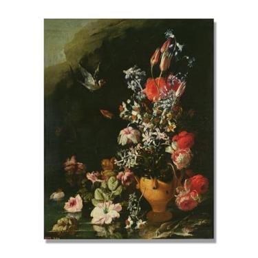 Imagem de NHLDZYH Arte de parede em tela colorida para especiarias e colher de tempero | Decoração de cozinha vintage | Arte moderna para casa e sala de jantar. B100. Tela 50 x 65 cm-19,7 x 25,6 pol