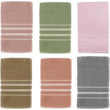 Imagem de Kit 2 Toalha De Rosto Felpudo Teka 100% Algodão Macia Seca Rapido (Bege)