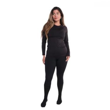 Imagem de Kit Camiseta Calça e Meia Flanelada Térmica Segunda Pele (GG, Cinza)