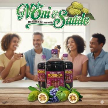 Imagem de Suco Noni Orgânico Natural Alto Padrão Fruta Noni Kit 3 Litros - morin