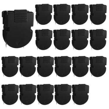 Imagem de Molain 20 clipes de cubículo, clipes de parede de painel de tecido de plástico preto para pendurar notas, fotos, memorandos e cabos de dados