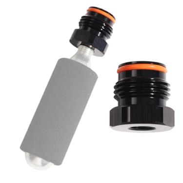 Imagem de JaylyHala Adaptador conversor de cartucho de CO2 3/8-24UNF para G1/2-14 - Adaptador portátil para tanque de paintball de alta vedação para PCP/Airsoft/ferramenta pneumática/água com gás