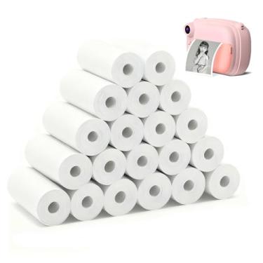 Imagem de Refil de papel instantâneo para câmera com 20 rolos – papel térmico HD para a maioria das crianças, impressão fotográfica instantânea, sem BPA