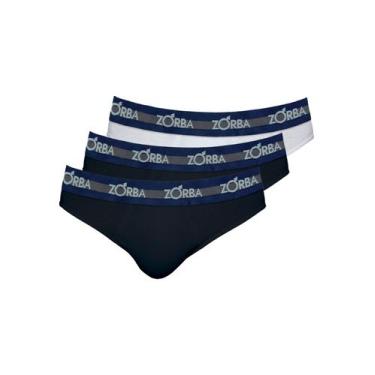 Imagem de Kit com 3 Cuecas Slip Zorba 0764 Colorido, Branco, M