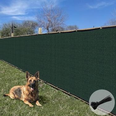 Imagem de E&K Sunrise Tela de privacidade de cerca verde, 15 x 101 cm, tecido de malha para pátio externo comercial (conjunto personalizado de 1